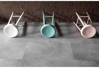 Виниловый пол Vinilam Ceramo плитка 2,5 mm 61609 Цемент