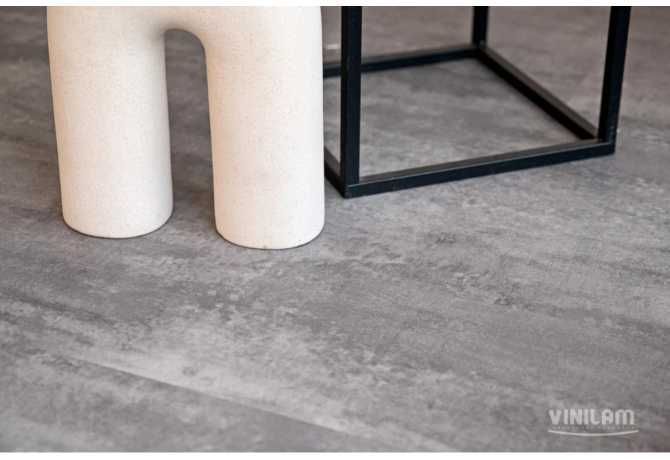 Виниловый пол Vinilam Ceramo плитка 2,5 mm 71616 Цемент Серый